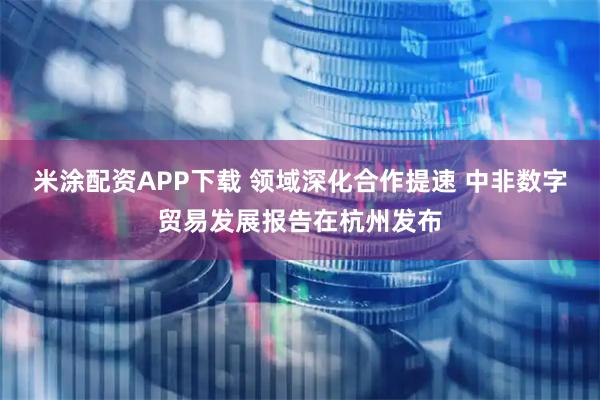 米涂配资APP下载 领域深化合作提速 中非数字贸易发展报告在杭州发布